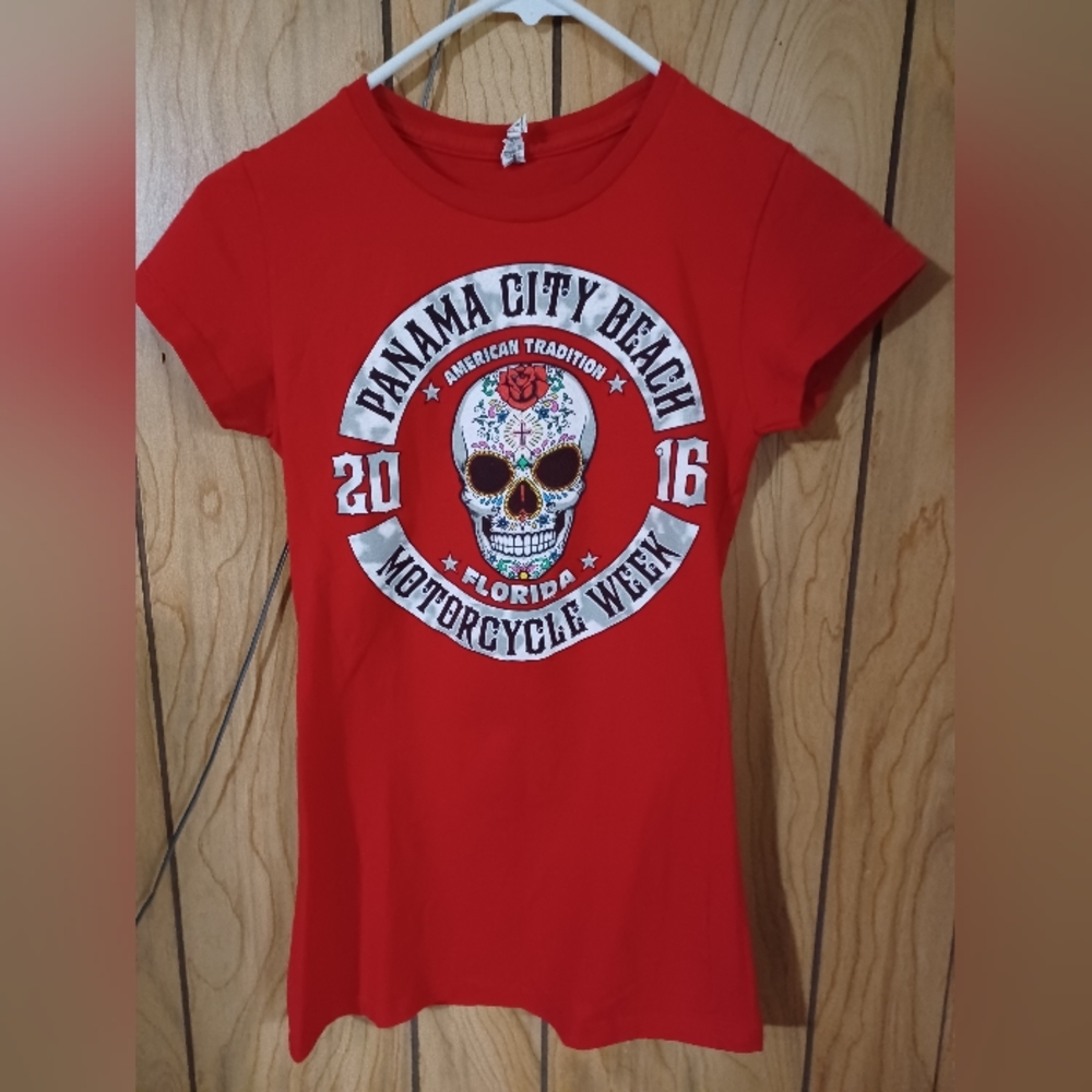Motorcycle skull shirt size small